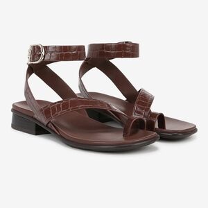 NEW Naturalizer Brown Croc-Embossed Sandals 8.5M